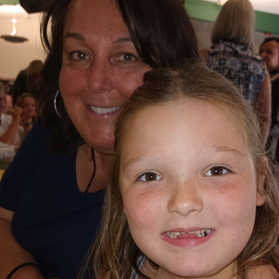 Student with grandma during Grandparents' Day celebration