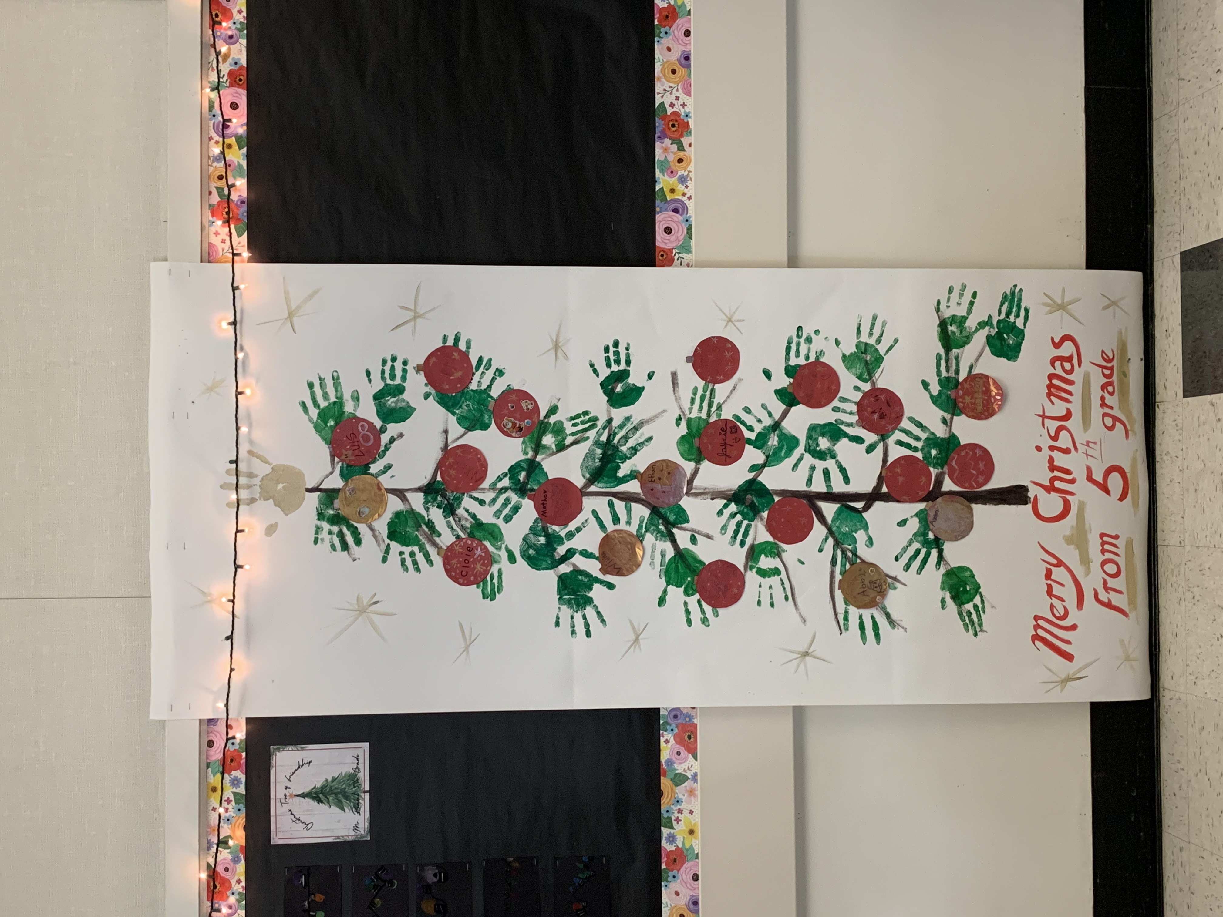 5th grade's Christmas Tree of Friendship artwork