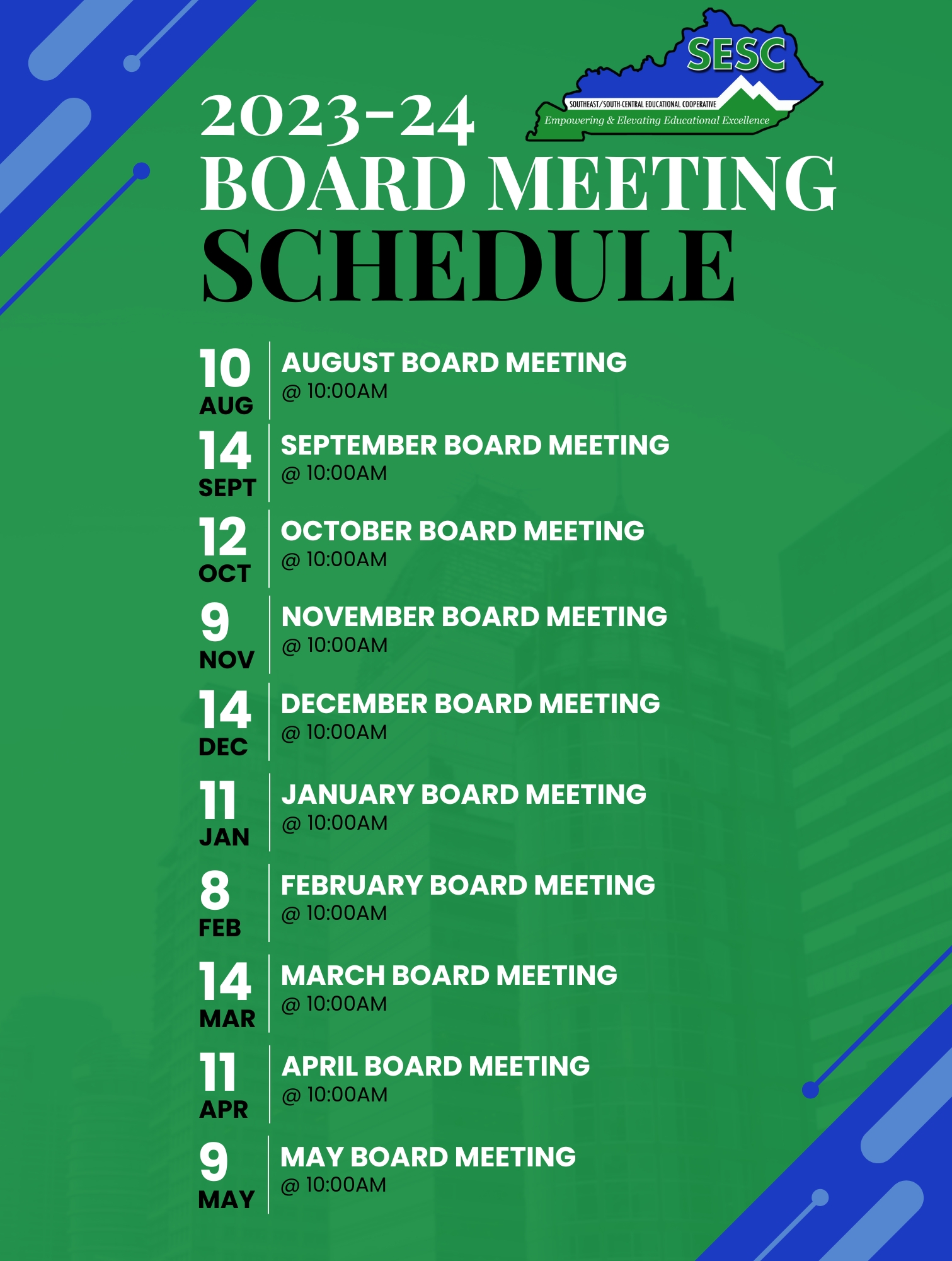 Board Meeting Dates