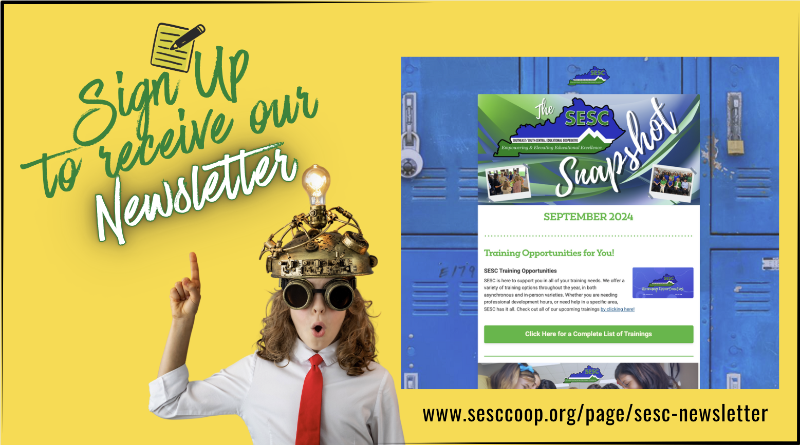 sign up for our newsletter