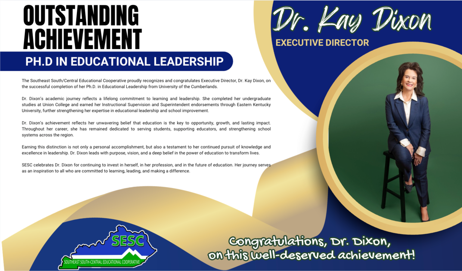 Dr. Kay Dixon achievement