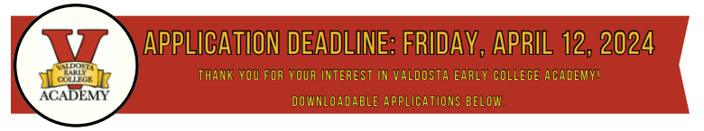Graphic with text stating : Application Deadline: Friday, March 31, 2023 - Thank you for your interest in VECA, downloadable applications below. 