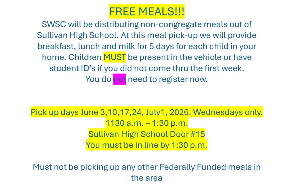 Summer Meal Program 2026