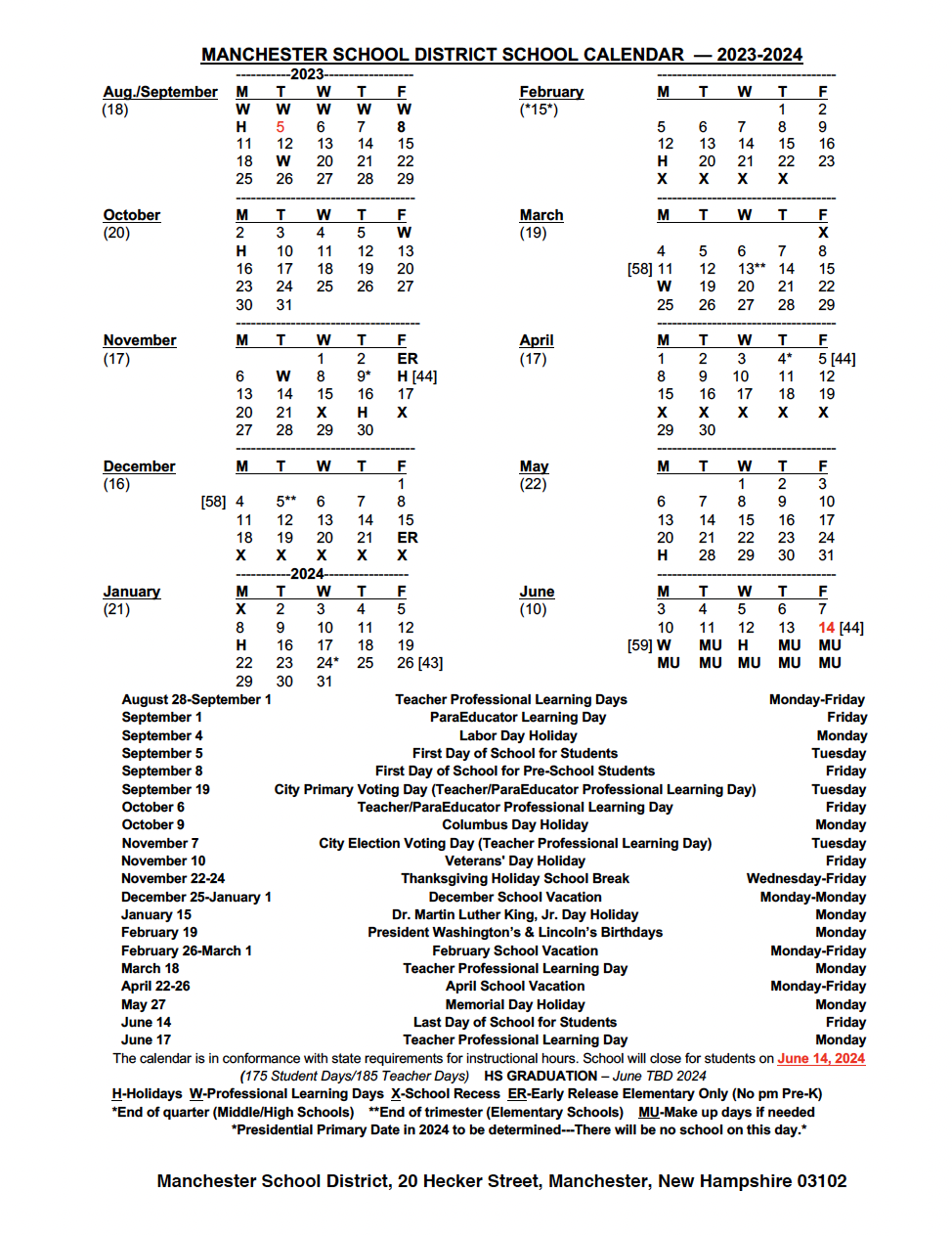 20252026 Hillsborough County Public Schools Calendar Calendar