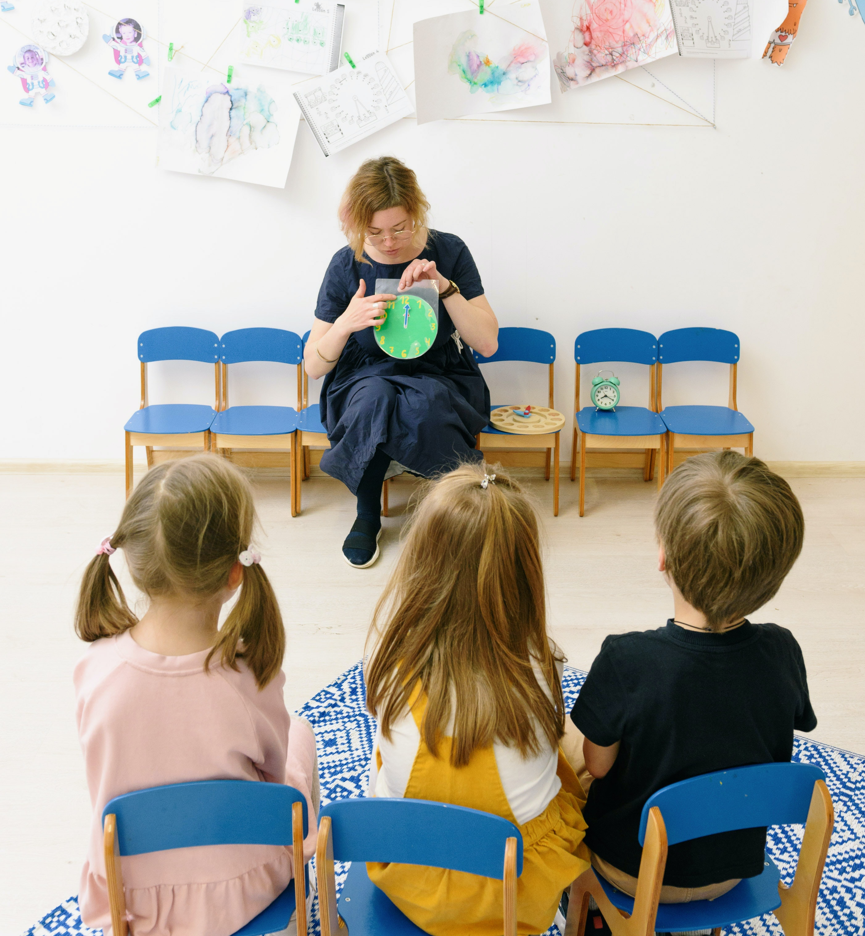 Children with volunteer