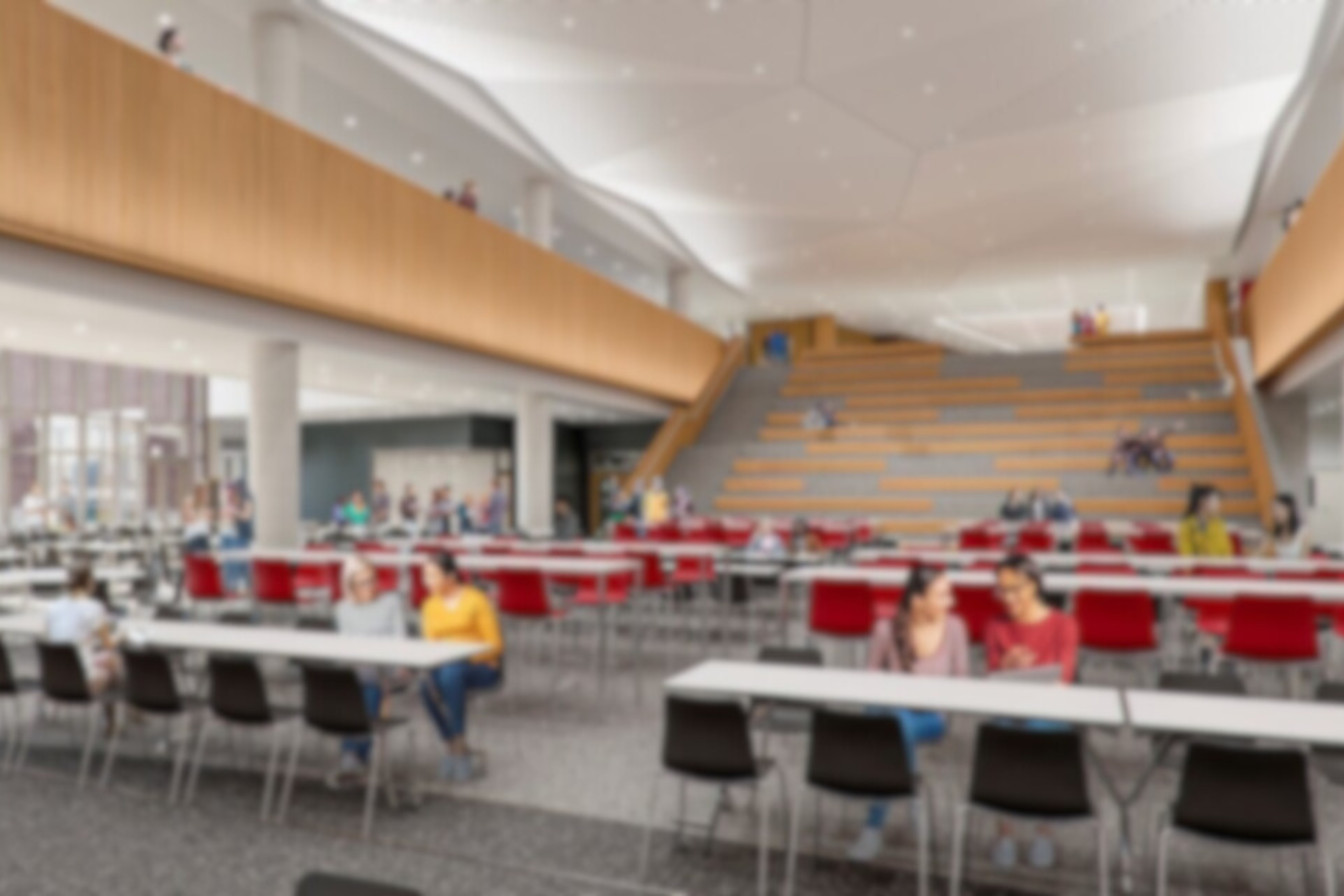 illustrative image of new school building for district facilities planning page