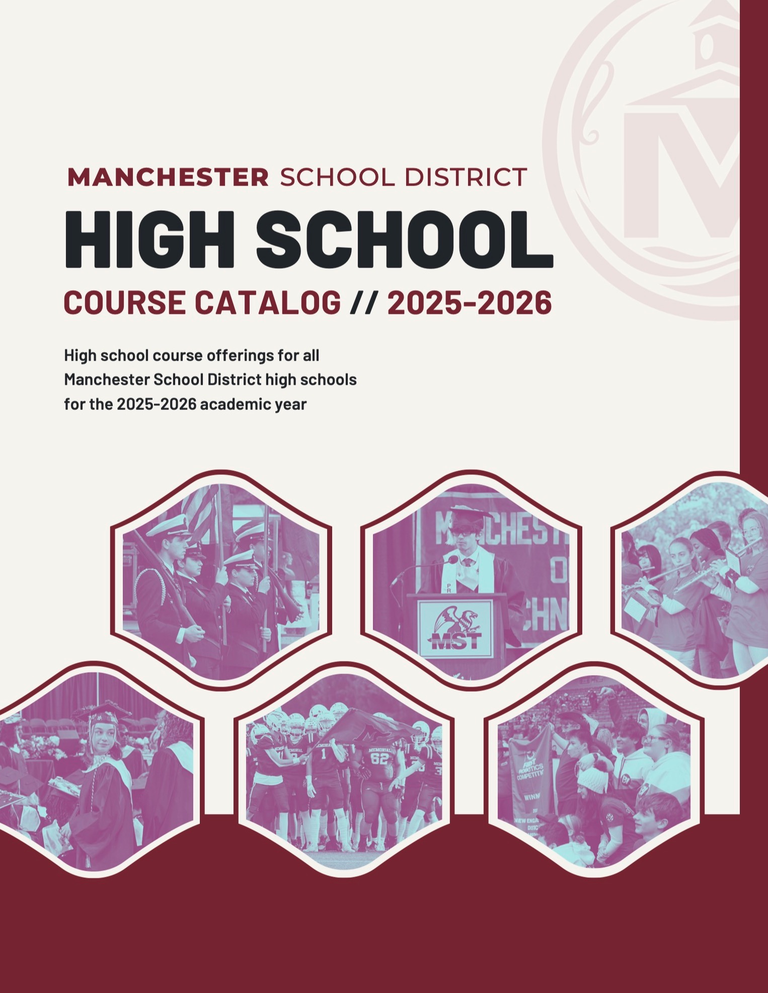 cover of 2025-2026 High School Course Catalog for Manchester School District