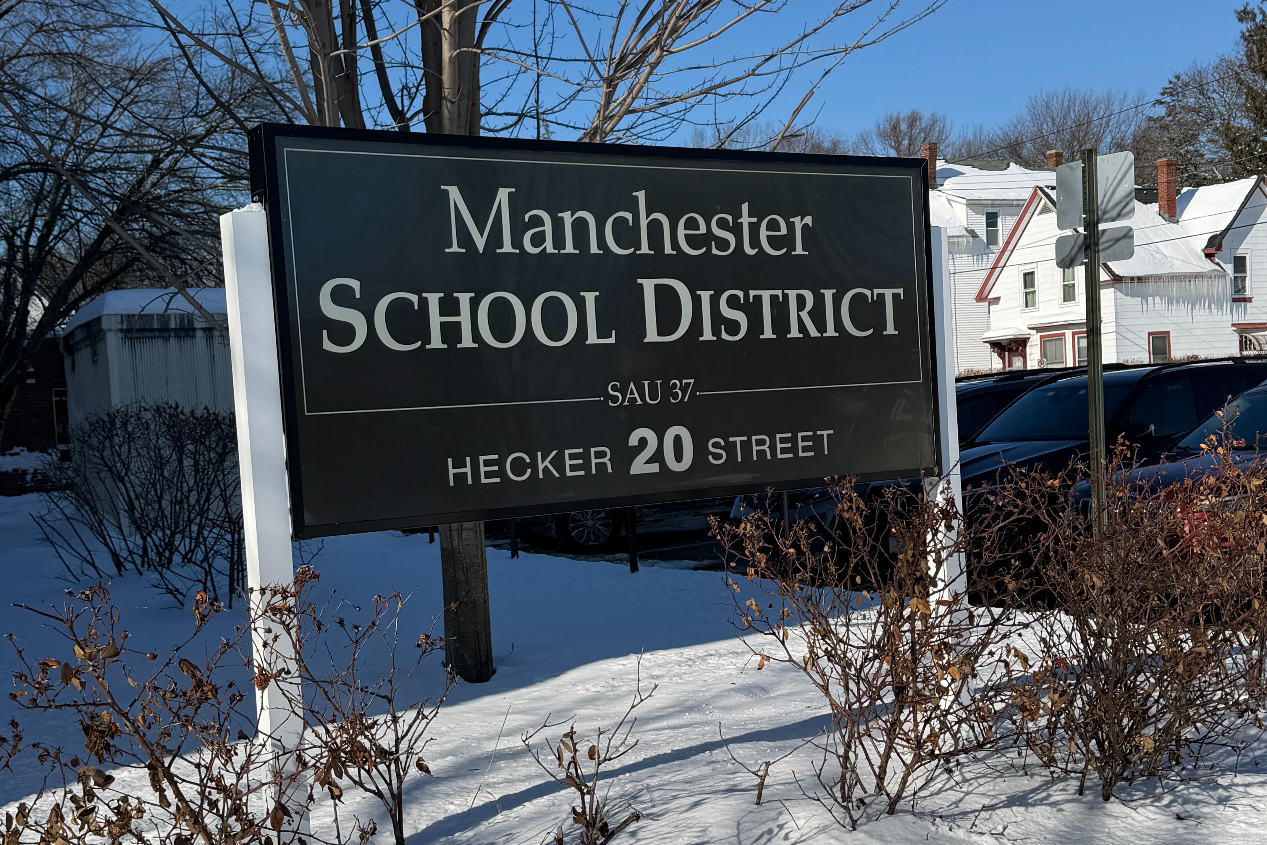 Manchester School District sign