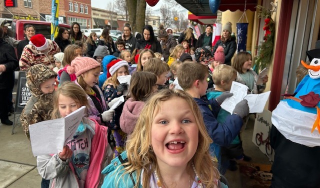 Caroling down Main Street