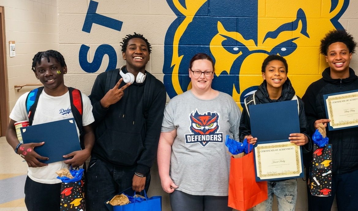 Students being rewarded for exemplary conduct on the bus! EMS, Respectful.Responsible.Safe.