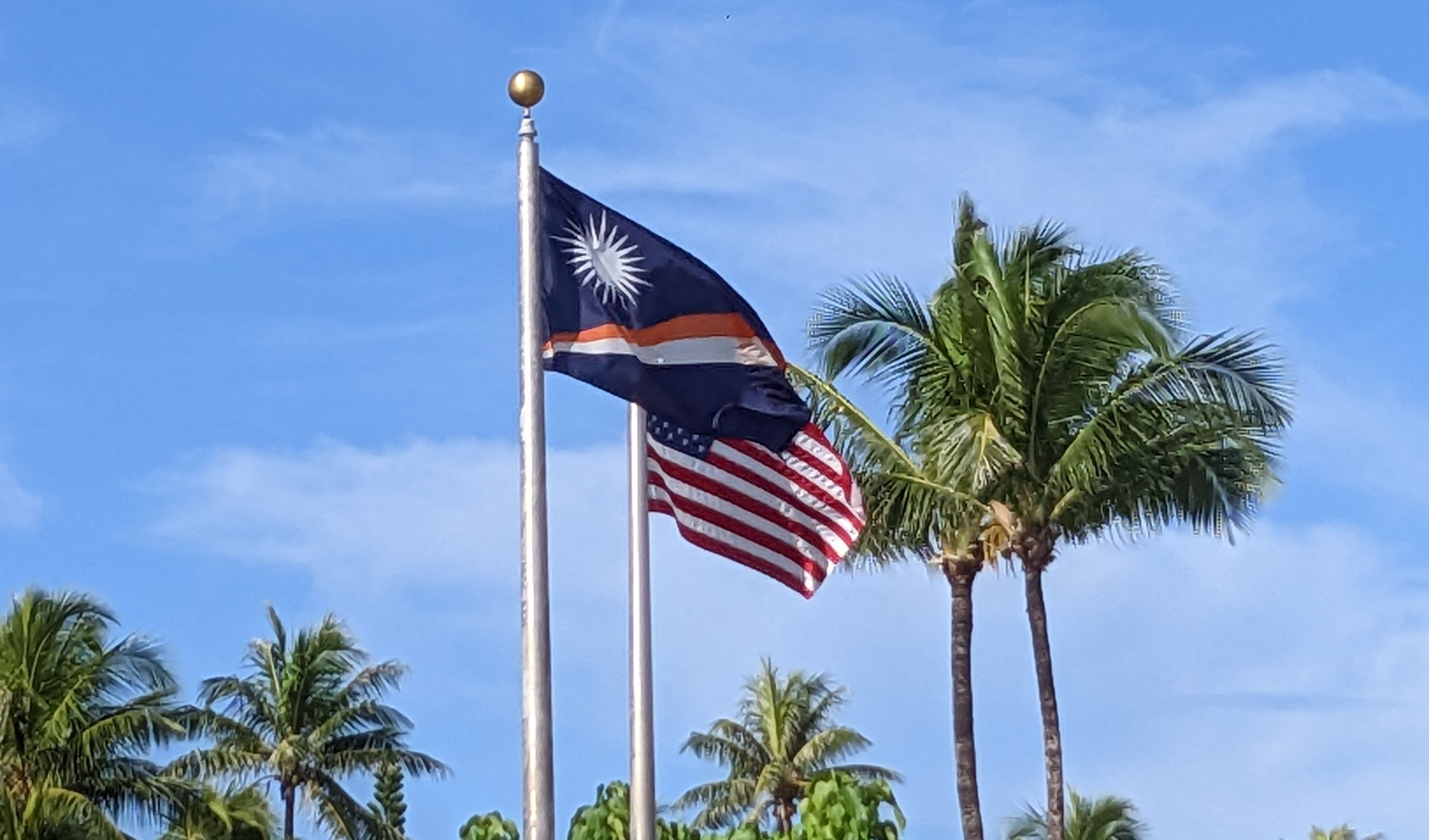 Marshallese and American Flags