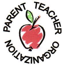 parent teacher organization with apple graphic