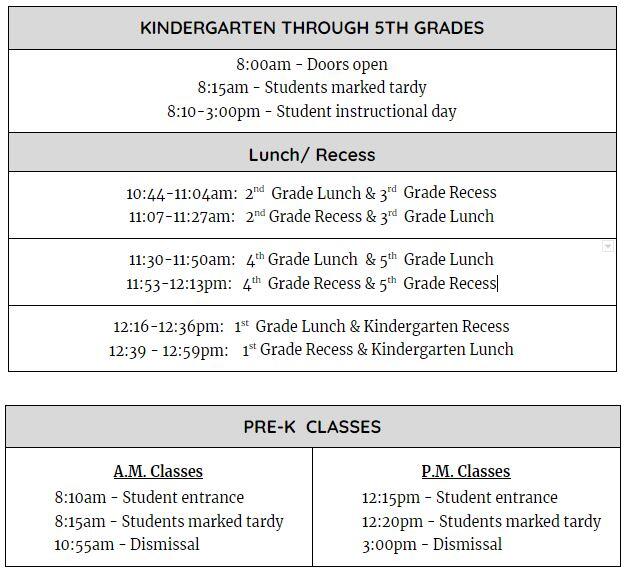 Schedule