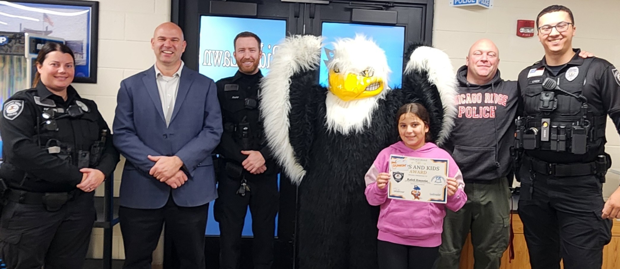 picture of student with the principle 