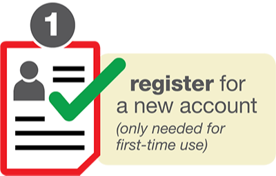 Register for a new account (only needed for first-time use)