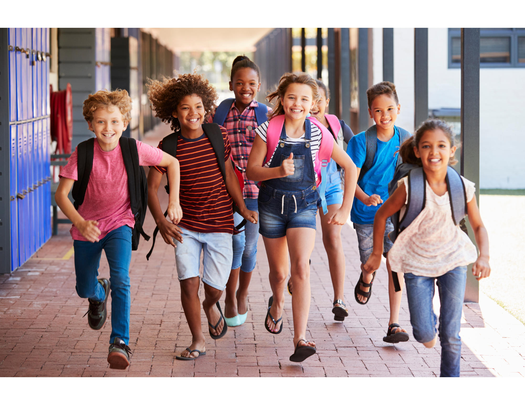 Kids excited to go to school