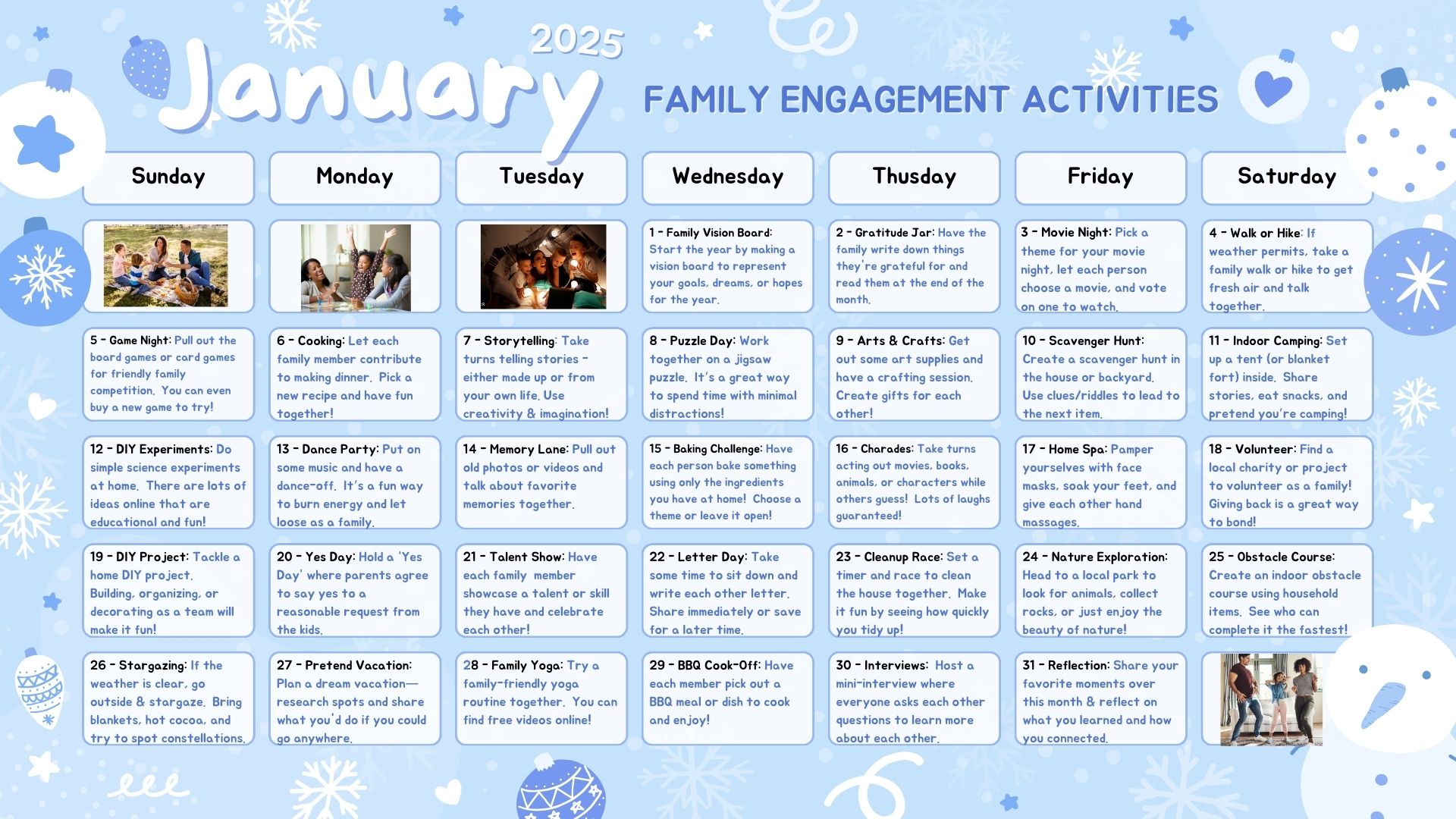 Jan. Fam. Activities