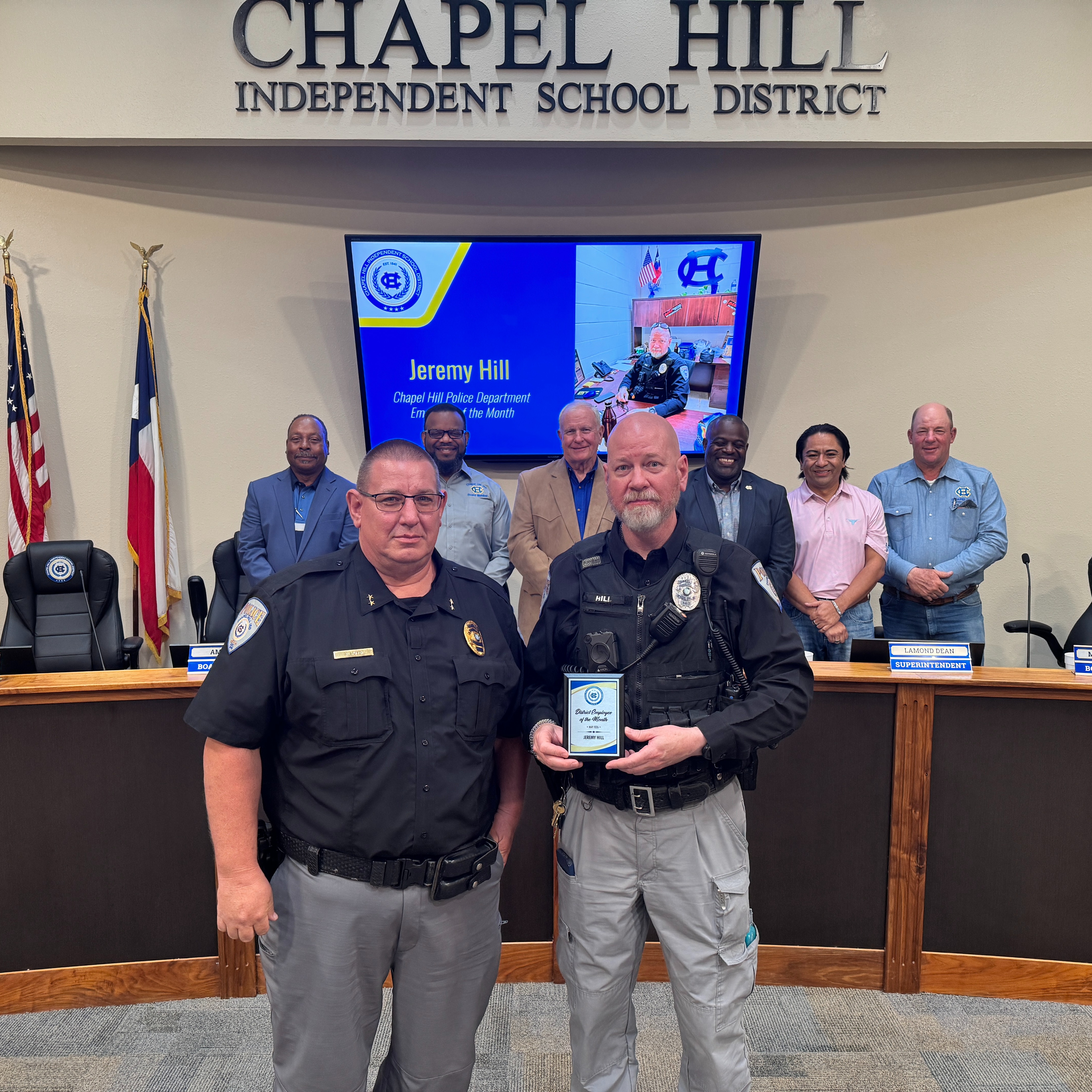 Jeremy Hill is the employee of the month