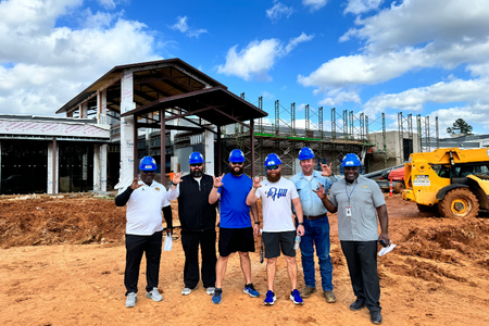 chapel hill isd staff at a construction site