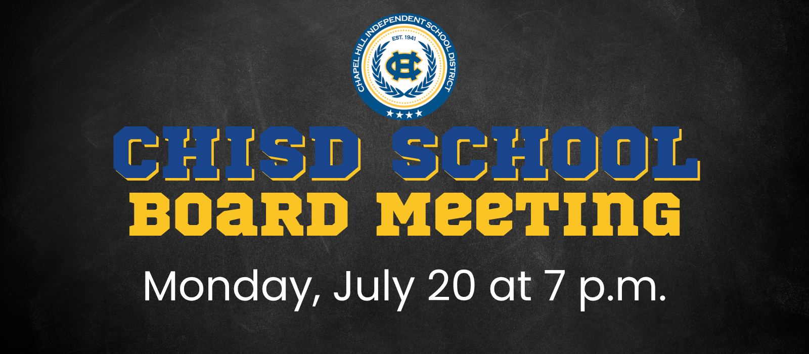 School board meeting in July