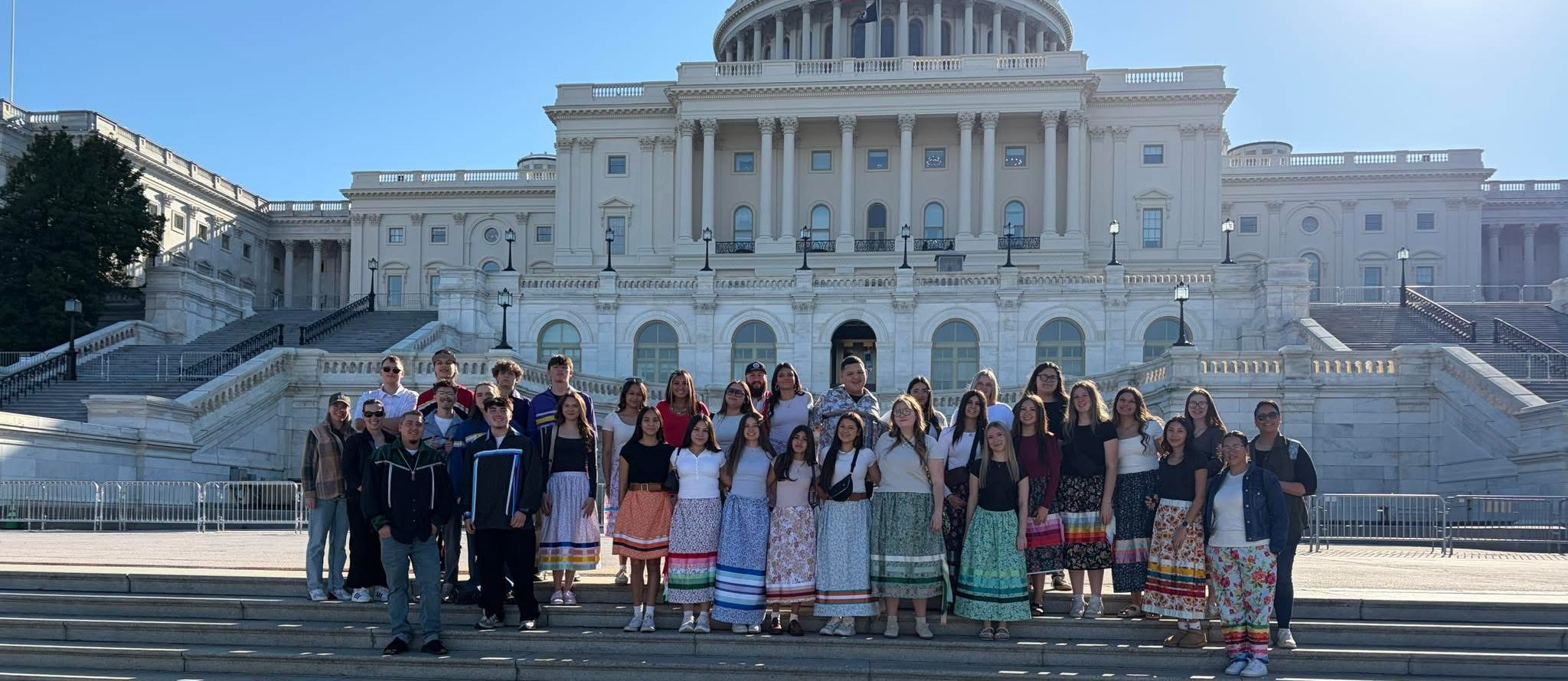 IYC trip - group photo on the steps to the capitol building