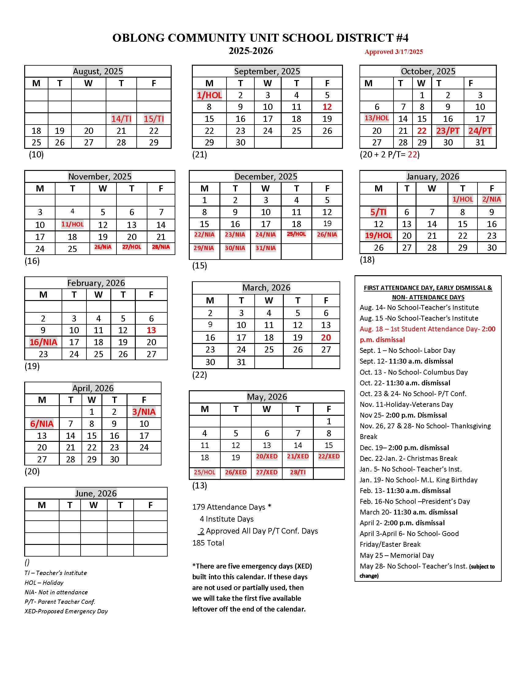 2025 2026 district calendar