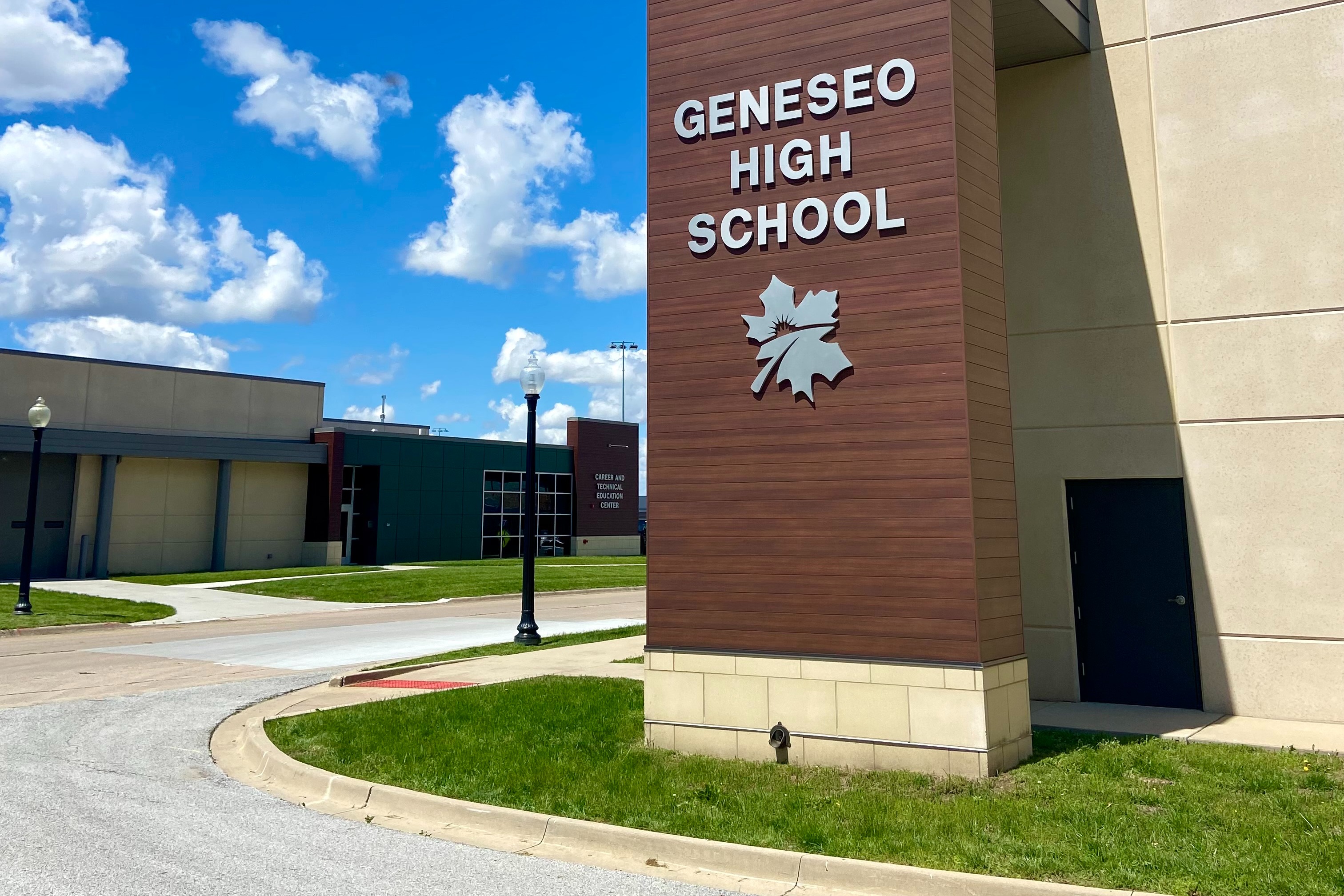 The main entrance to GHS