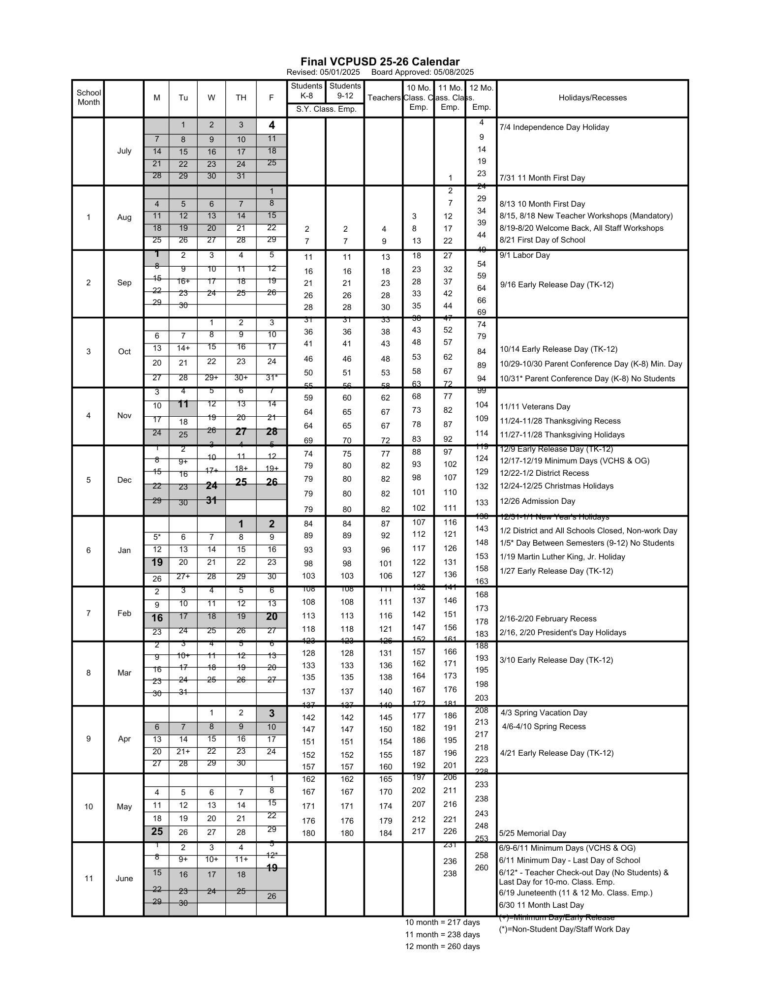 2025/2026 Calendar