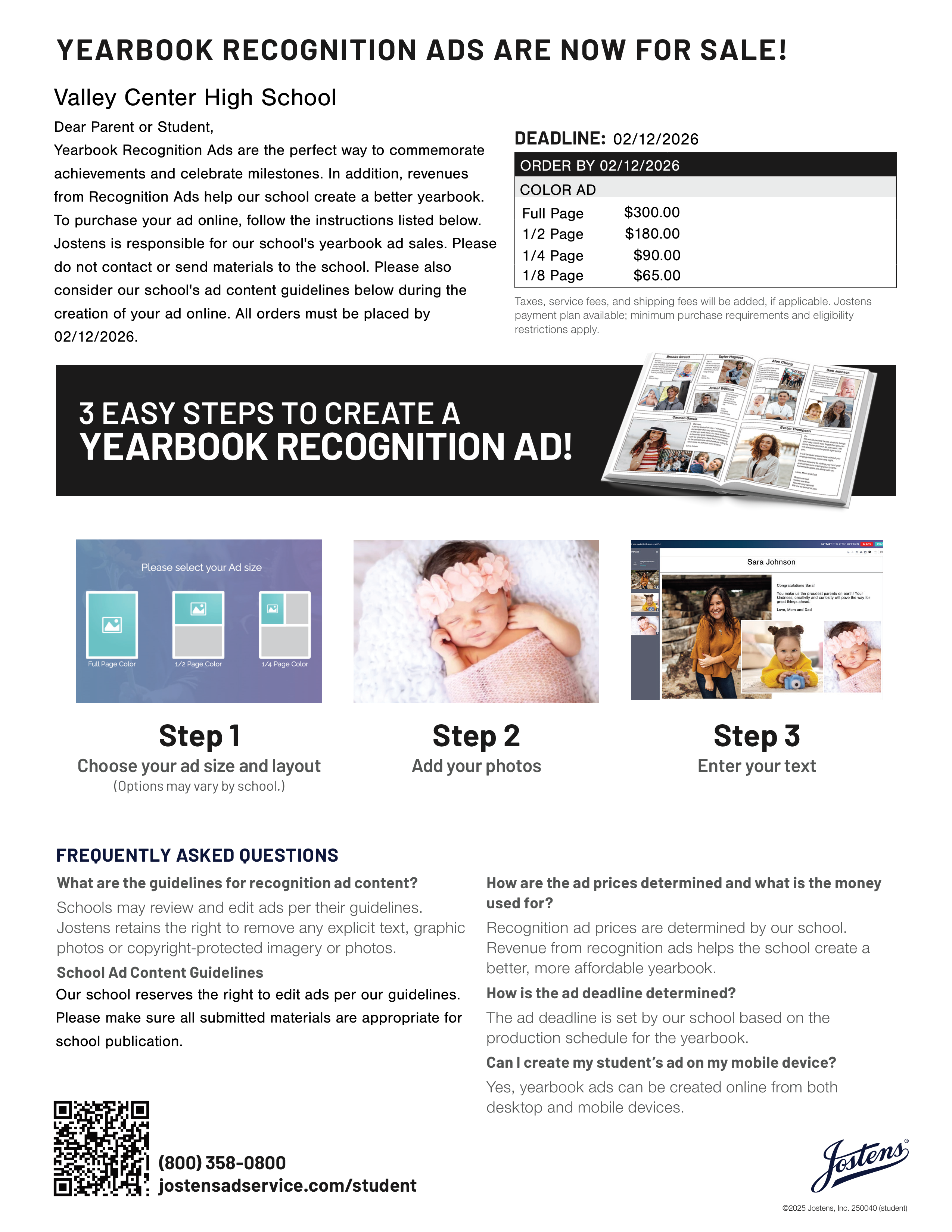 Yearbook Recognition Ads