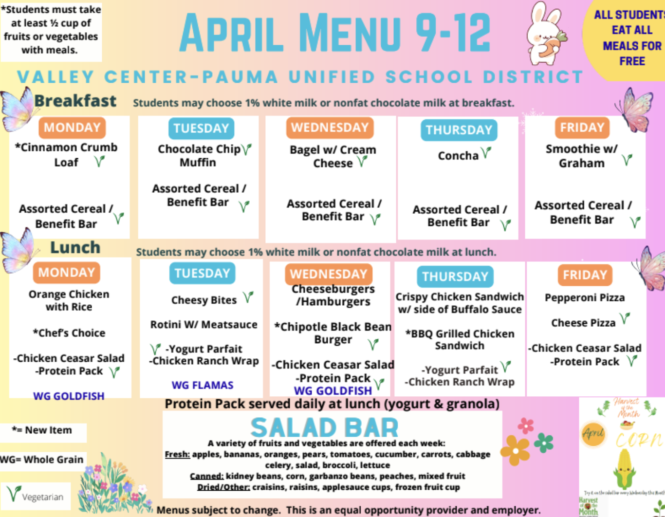 April Menu