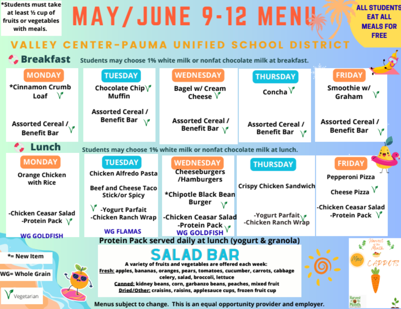 May/June Menu