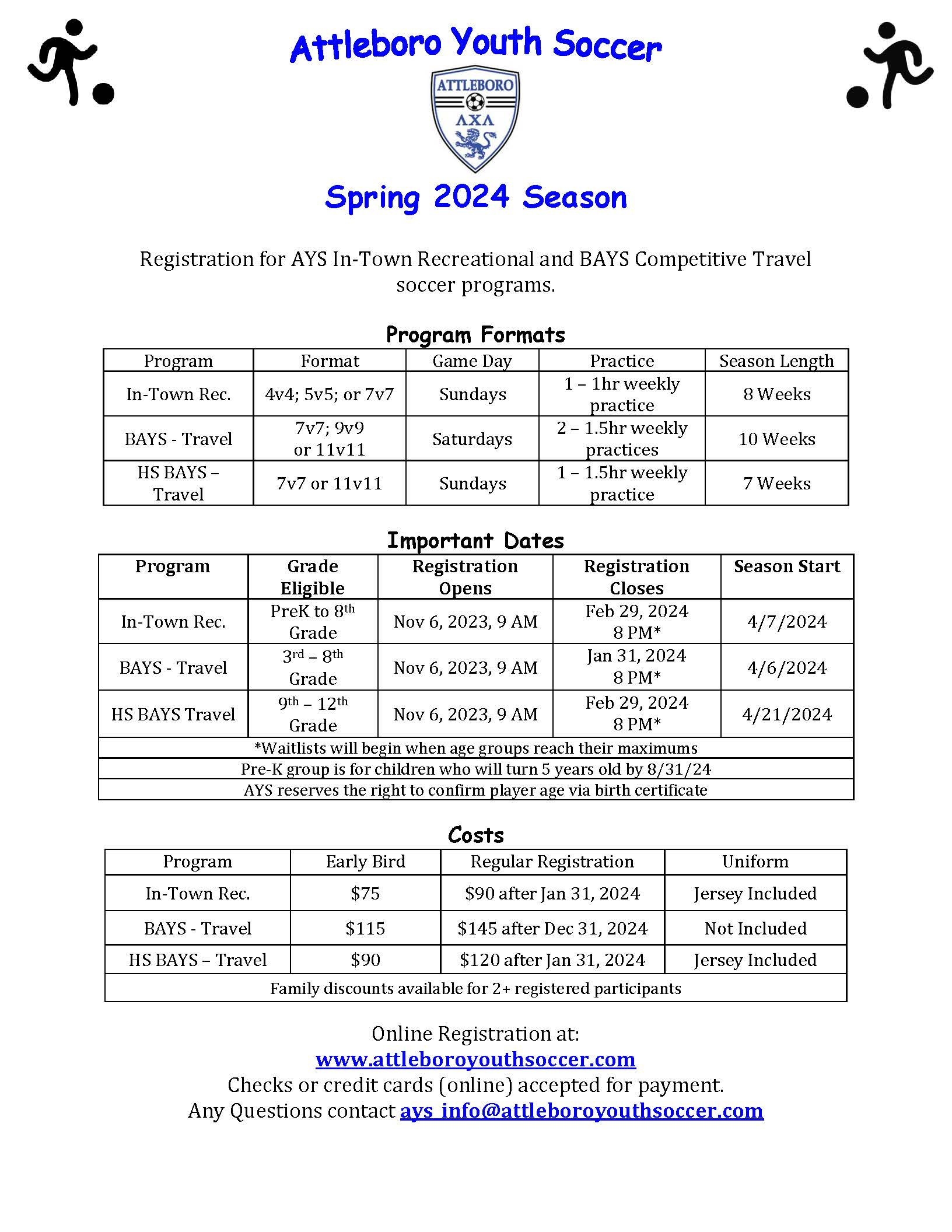 Youth soccer flyer 23-24
