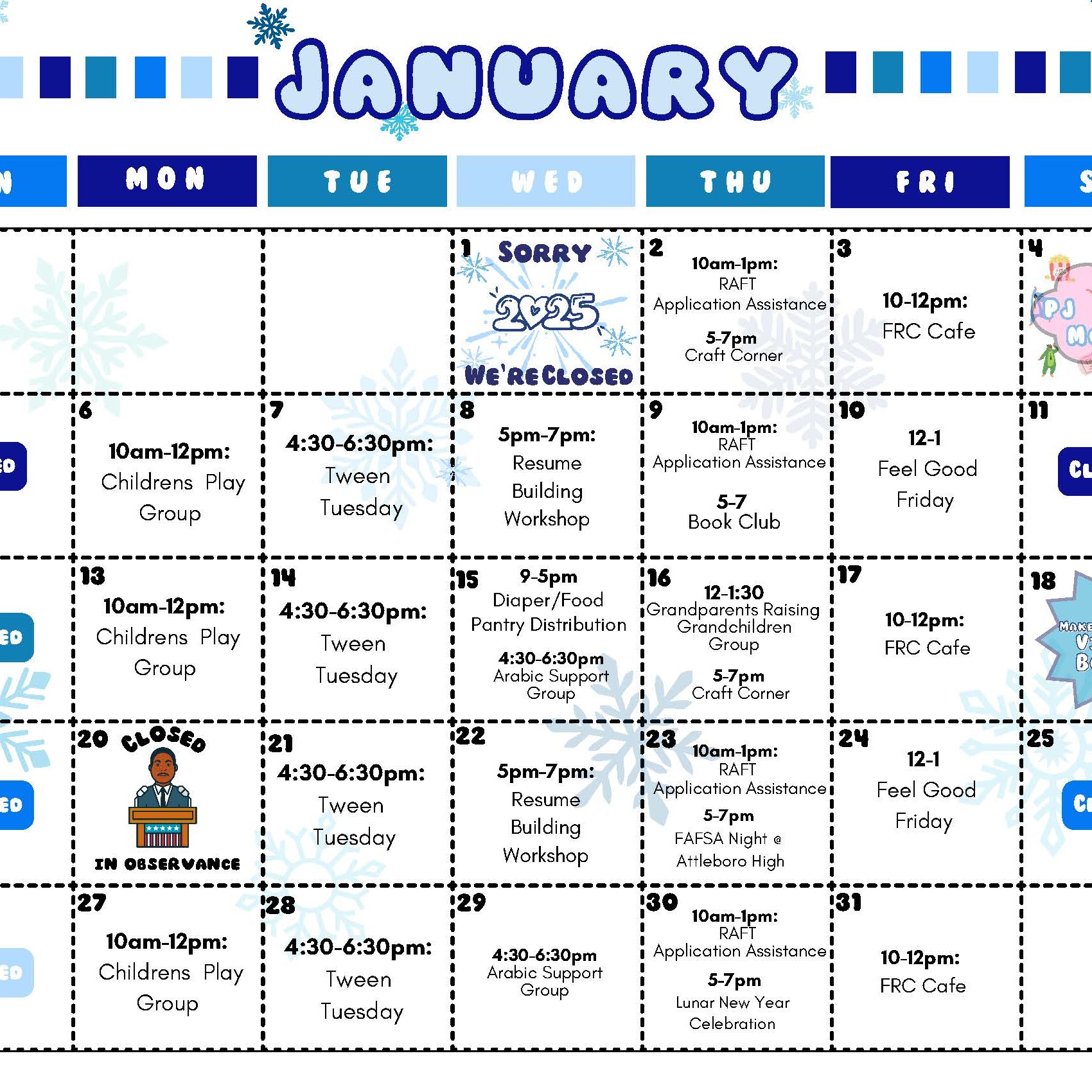 January FRC calendar 1