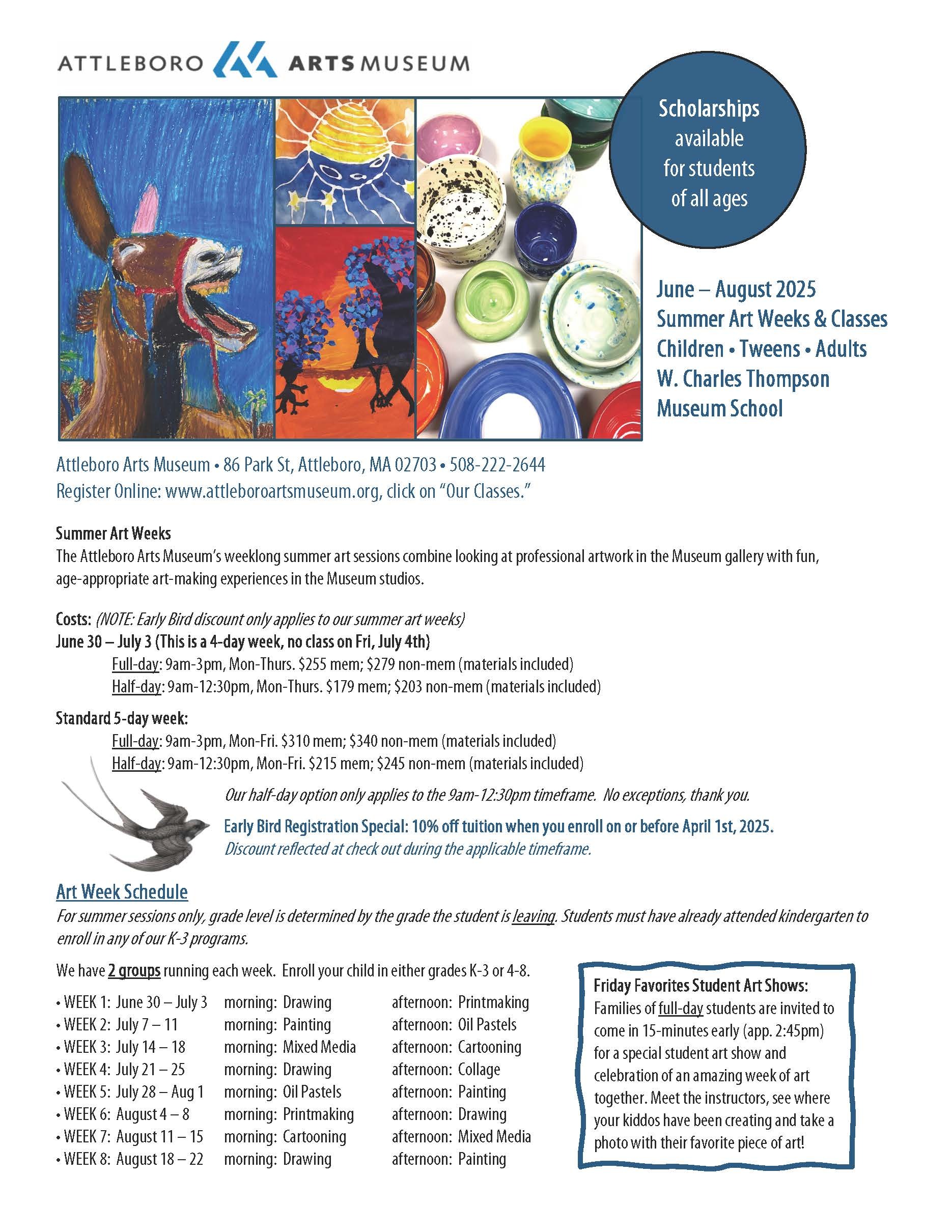 summer art classes aam