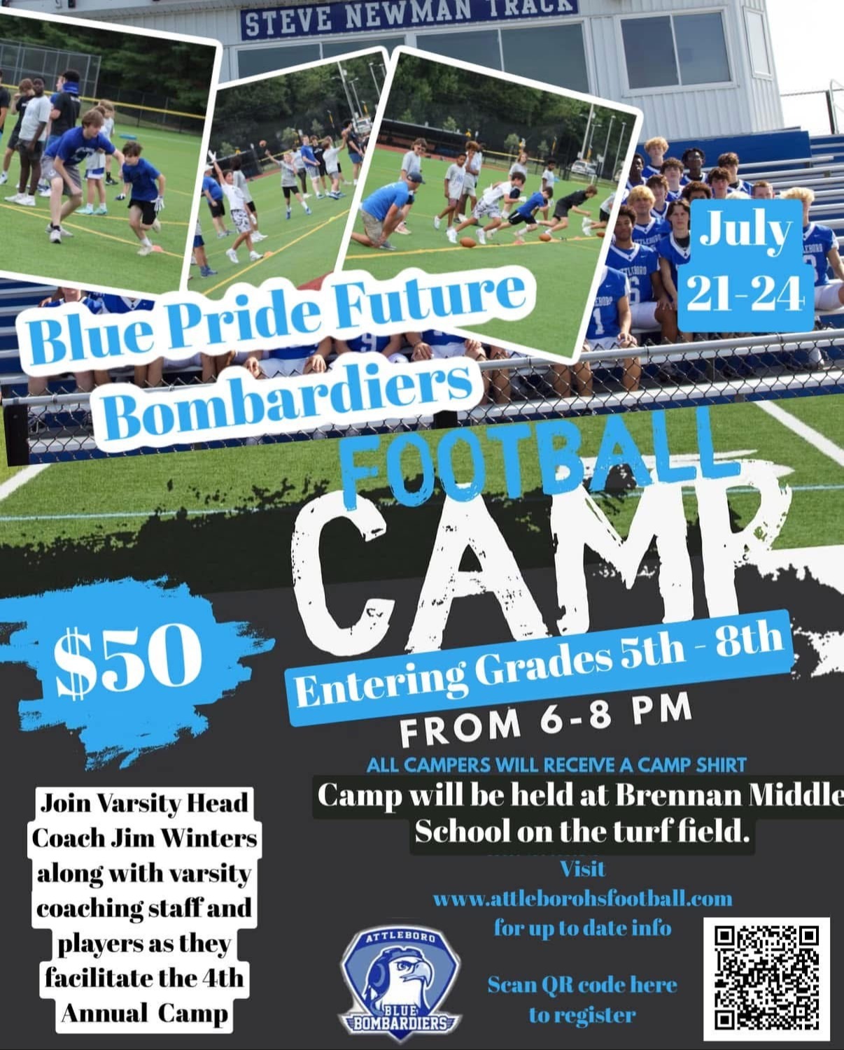blue pride bombardiers camp