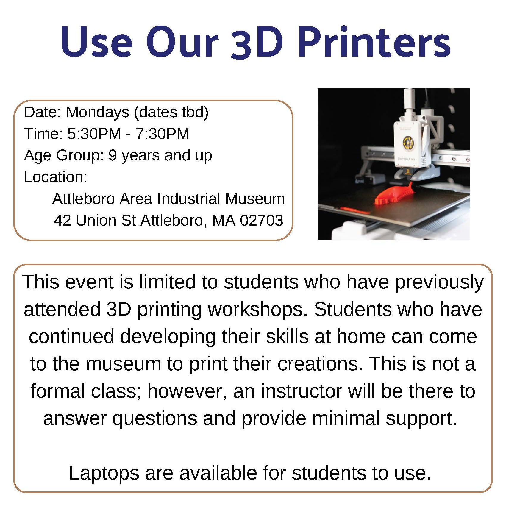 Use 3d printers