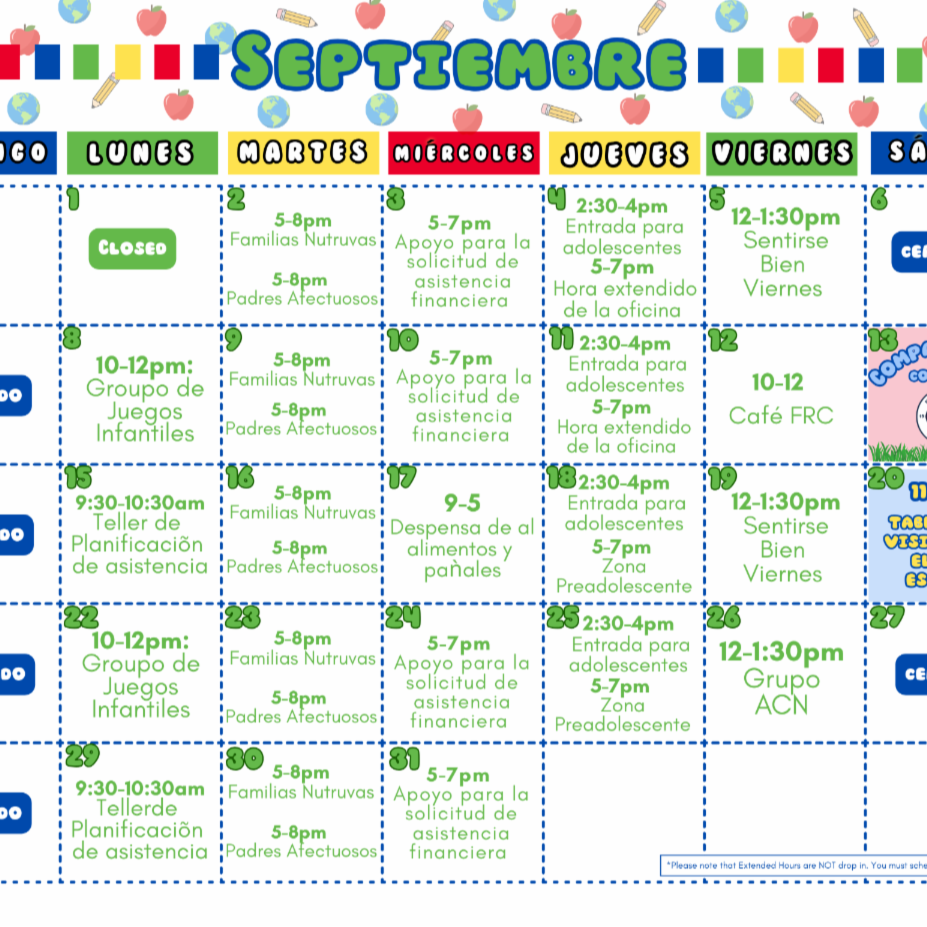 April FRC Calendar 2