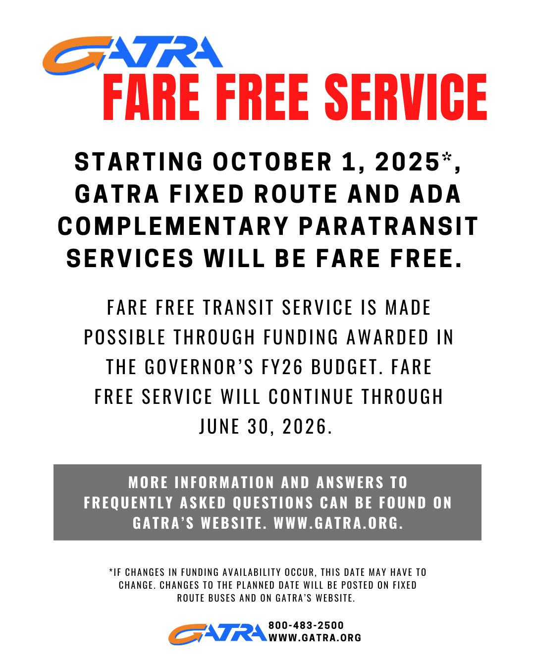 fare free service