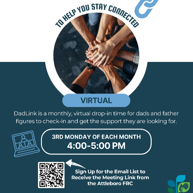 bright blue box at top informational flier