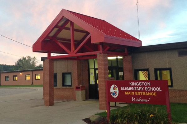 front of kingston elementary building