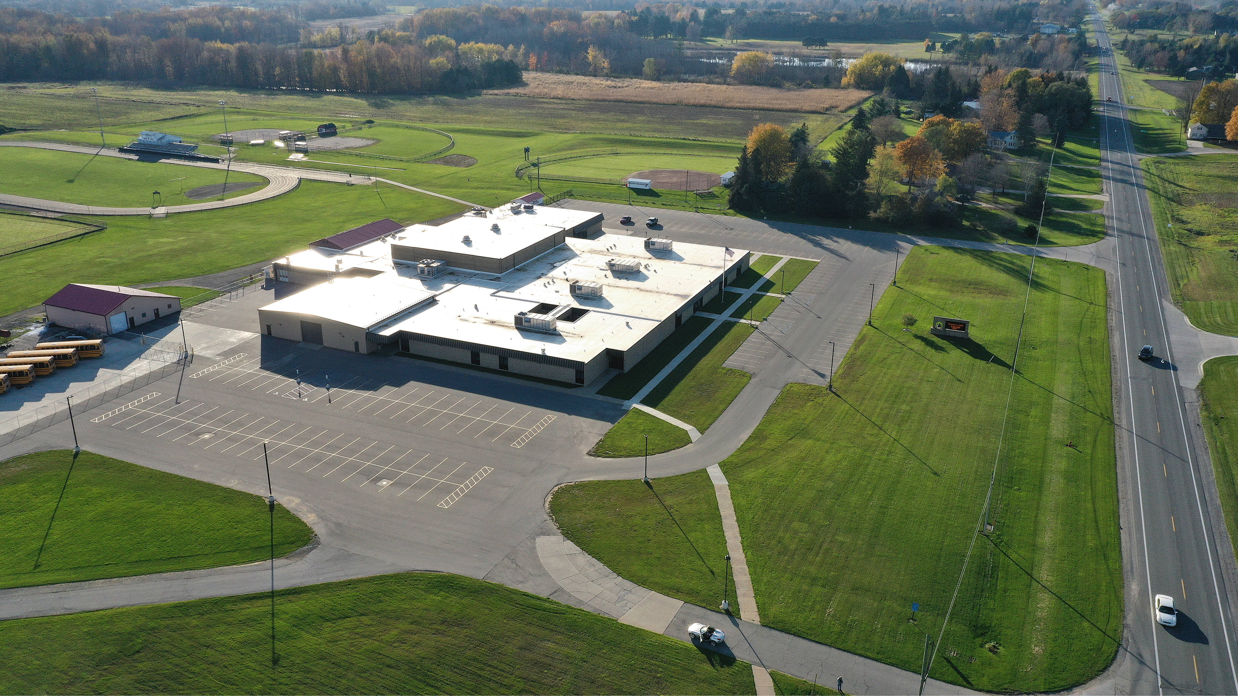 aerial photo of kingston high school