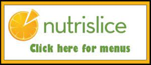 Nutrislice logo with the text click here for menus