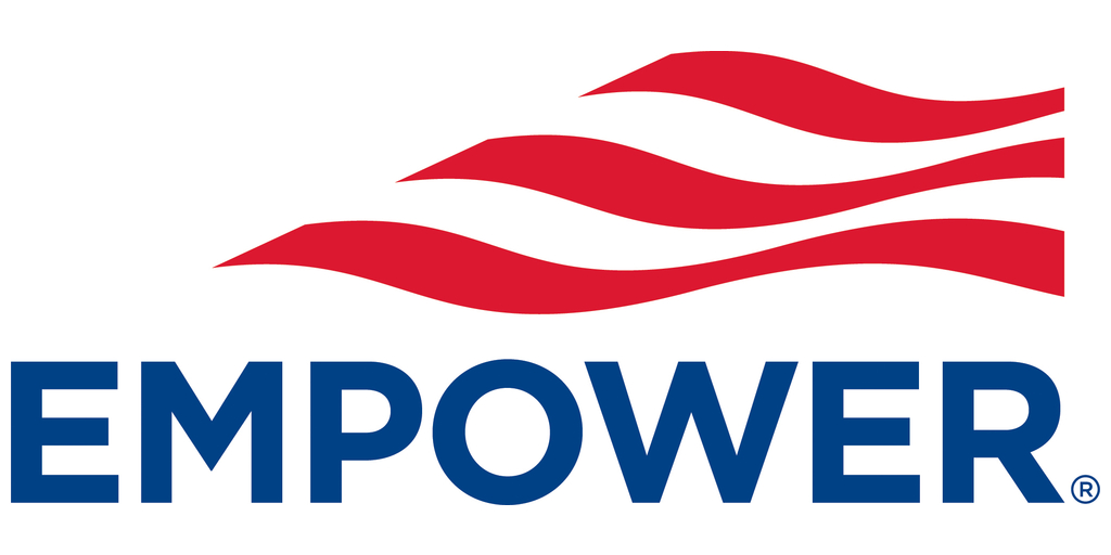 Empower logo with three red wavy stripes on top and blue "Empower" text on the bottom