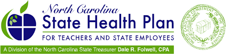 North Carolina State Health Plan logo and text "For Teachers and Employees" and at the bottom in a green box "A Division of the State Treasurer Dale R. Folwell, CPA"