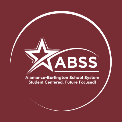 ABSS logo in white with white swirl and burgundy background