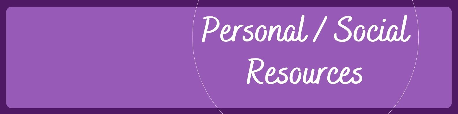 Personal/Social Resources