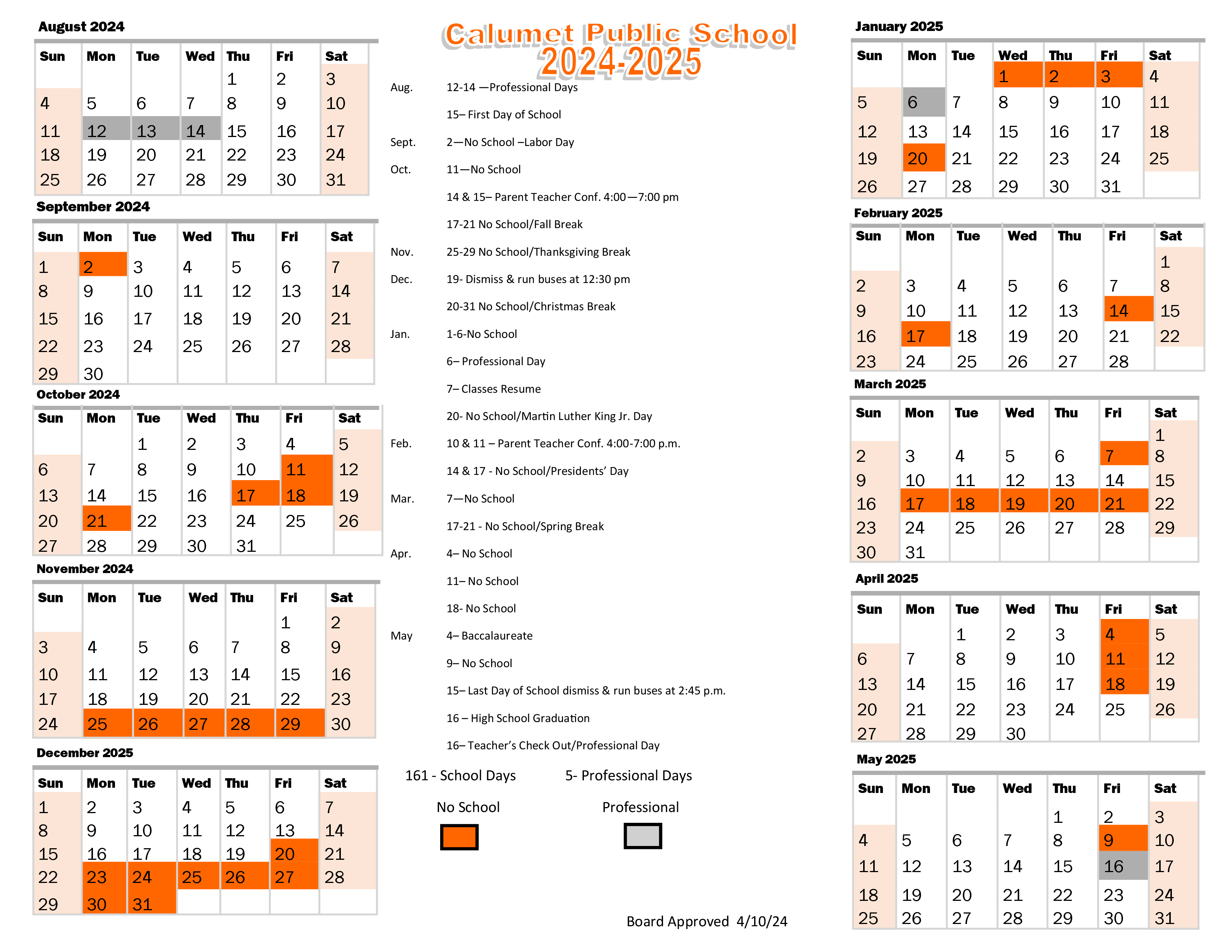 24-25 School Calendar