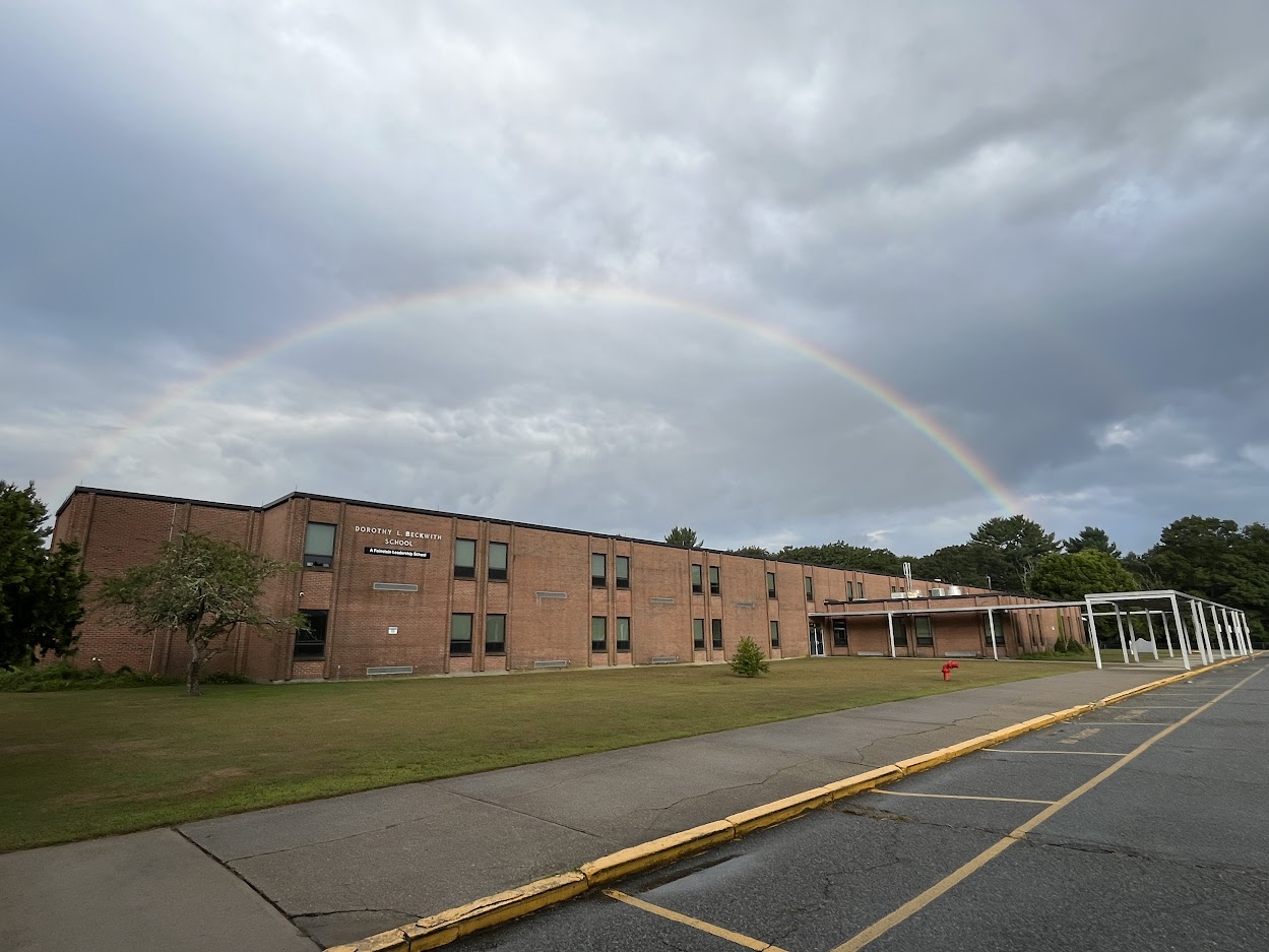 Beckwith with a rainbow