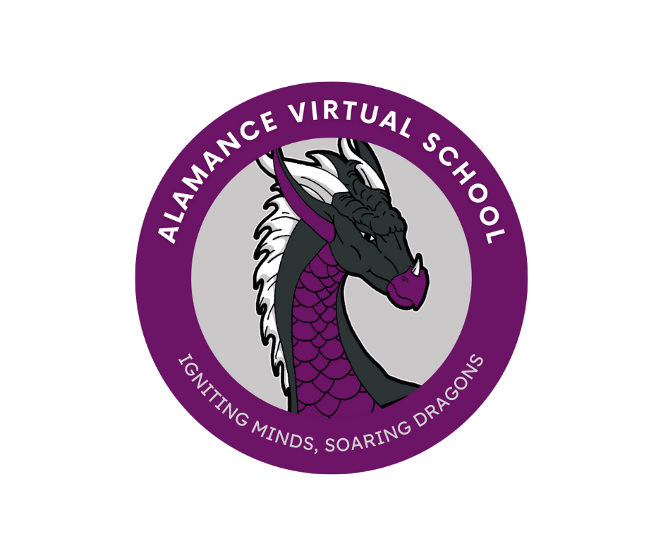 Dragon with Alamance Virtual School "Inspiring Minds, Soaring Dragons"
