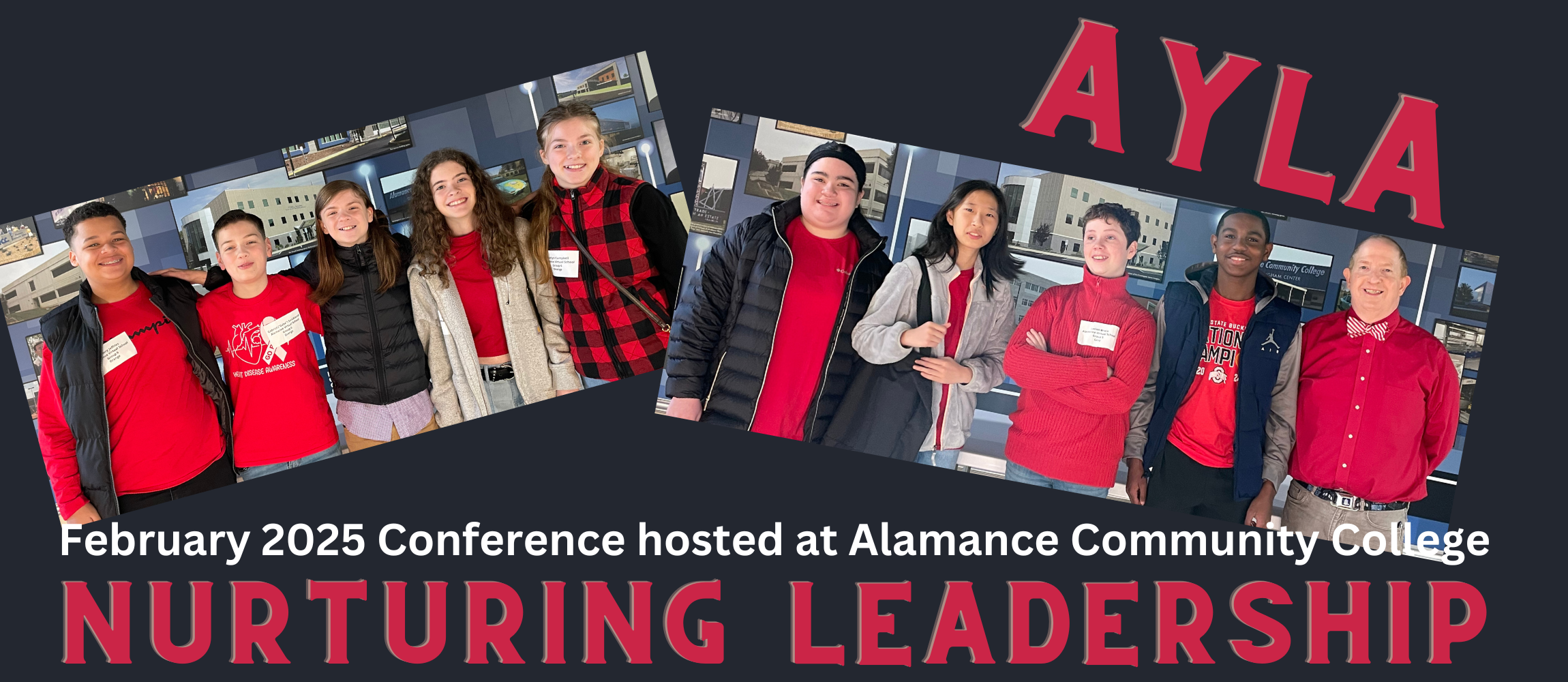 AYLA - Nurturing Leadership - photos at students at Feb 2025 conference